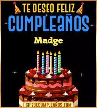 GIF Te deseo Feliz Cumpleaños Madge